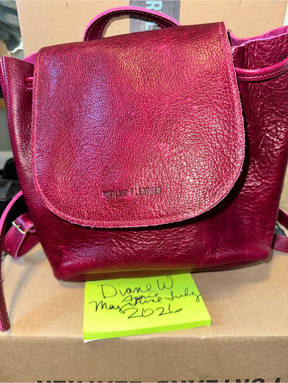 Portland Leather orchid bucket Backpack
